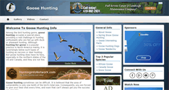 Desktop Screenshot of goosehuntinginfo.com